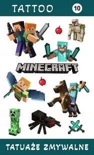 Przepiękny Zestaw Tatuaży Zmywalnych Dla Dzieci Minecraft - Zabawki kreatywne - miniaturka - grafika 1