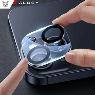Etui Case do iPhone 14 + zestaw 4 szkieł 5w1 pancerne 360 Alogy Hybrid 2x Szkło na ekran +2x obiektyw czarno-przezroczyste - Etui i futerały do telefonów - miniaturka - grafika 6