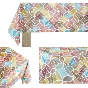 Plamoodporny Obrus Dekoracyjny Kolorowe Okręgi Na Ławę Stół Blat 140x2000cm - Obrusy i serwetki Plamoodporny Obrus Dekoracyjny Kolorowe Okręgi Na Ławę Stół Blat 140x2000cm - Obrusy i serwetki - miniaturka - grafika 1