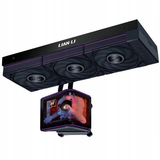 Lian-Li Chłodzenie wodne Lian Li HydroShift II OLED Curved 360 UNI FAN P28 AiO chłodzenie wodne, 360 mm, OLED-Display, P28-wentylator - czarny G89.GHS2OLDC36PB.00