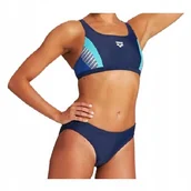 Stroje kąpielowe - Strój Kąpielowy Dwuczęściowy Arena Threefold Two Pieces Granat R. 40 - miniaturka - grafika 1