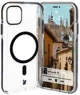 Etui i futerały do telefonów - Bizon Etui z pierścieniem magnetycznym Case Marco do iPhone 11, przezroczyste z czarną ramką - miniaturka - grafika 1