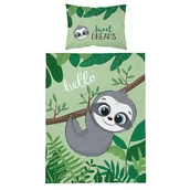 Pościel dla dzieci - Pościel niemowlęca, leniwiec, 90 x 120 cm, zielona - miniaturka - grafika 1