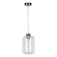 Lampy sufitowe - Britop Loftowa LAMPA wisząca TARRO 15880128 szklana OPRAWA skandynawski zwis przezroczysty chrom - miniaturka - grafika 1