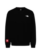 Bluzy męskie - The North Face Bluza męska Mężczyźni Materiał dresowy czarny jednolity, S - miniaturka - grafika 1