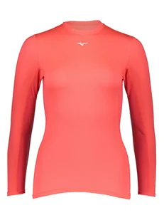 Mizuno Podkoszulek funkcyjny "Mid Weight Crew" w kolorze pomarańczowym - Koszulki sportowe damskie - miniaturka - grafika 1