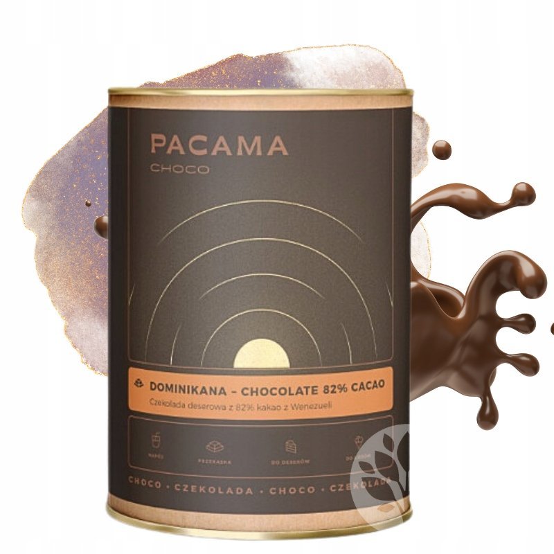 Czekolada do picia Dominicana 82% deserowa puszka Pacama 200 g na prezent