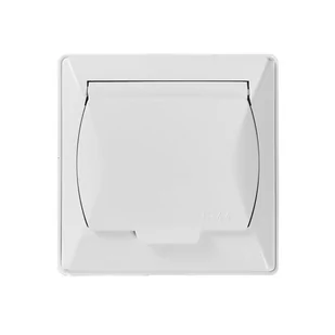 LEDart pojedyncze hermetyczne IP44 białe GPH-1AZ/00/w Akcent Ospel - Gniazdka elektryczne - miniaturka - grafika 1