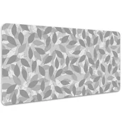 Podkładki na biurko - Podkład na biurko Liście w szarości 100x50 cm - miniaturka - grafika 1