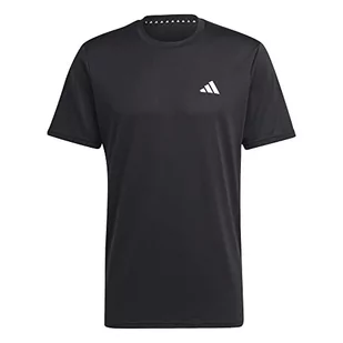 adidas Męski T-shirt (Short Sleeve) Tr-Es Base T, czarny/biały, IC7428, L - Koszulki męskie - miniaturka - grafika 1
