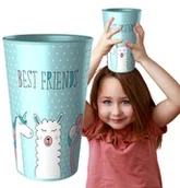 Kubki dla dzieci - Kubek Plastikowy Lama Dla Dziecka 250 Ml Branq Kubki Plastikowe Dla Dzieci - miniaturka - grafika 1