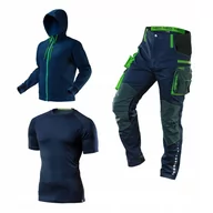 Odzież robocza - Komplet męskiej odzieży roboczej BHP: bluza + spodnie + t-shirt, rozmiar S, NEO - miniaturka - grafika 1