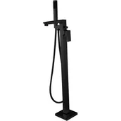 Baterie wannowe i prysznicowe - Invena Paros bateria wannowo-prysznicowa podłogowa czarny mat BW-09-W04 - miniaturka - grafika 1