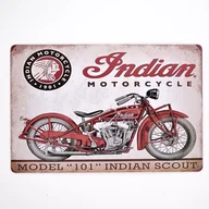 Plakaty - Plakat Tabliczka dekoracyjna metalowa INDIAN MOTOCYCLE - miniaturka - grafika 1