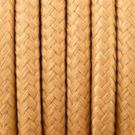 Przewody elektryczne - Żółty kabel w oplocie poliestrowym 31 złota musztarda 2x0.75 Kolorowe Kable - miniaturka - grafika 1