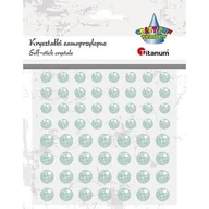 Pozostałe akcesoria dla plastyków - Titanum Kryształki samoprzylepne okrągłe blady nieb. 60szt - miniaturka - grafika 1
