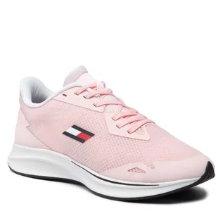 Sneakersy damskie - TOMMY HILFIGER Sneakersy Ts Sleek 1 FC0FC00033 Pink Dust TIP - grafika 1