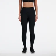 Spodnie sportowe damskie - Legginsy damskie New Balance WP41275BK  czarne - miniaturka - grafika 1