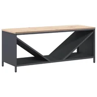 Wózki magazynowe - vidaXL Stojak na drewno opałowe z drewnianym blatem, 100,5x35,5x40 cm - miniaturka - grafika 1