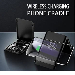 Budi - Zestaw wielofunkcyjny 9w1 z ładowarką bezprzewodową 10W (Czarny) - Ładowarki do telefonów - miniaturka - grafika 9