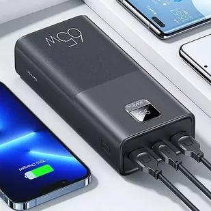 USAMS Powerbank PB68 30000mAh 65W QC3.0+PD Fast Charge + kabel USB-C/USB-C 100W czarny/black ATXLOGTC01 (US-CD185) - Powerbanki - miniaturka - grafika 6