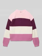 Swetry dla dziewczynek - Sweter z dzianiny o kroju regular fit z mieszanki wiskozy model ‘SANDY’ - miniaturka - grafika 1