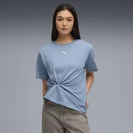 Koszulki sportowe damskie - Damska koszulka o luźnym kroju ESS PUMA Cool Blue - miniaturka - grafika 1