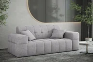 Sofy i kanapy - Sofa Dwuosobowa Nimes Tkanina Perfect Harmony Jasnoszary - miniaturka - grafika 1