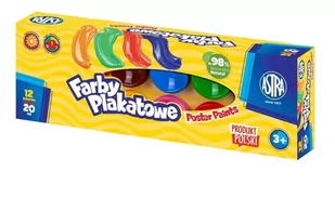 Farby plakatowe 12 kolorów 20ml ASTRA - Farby i media malarskie - miniaturka - grafika 1
