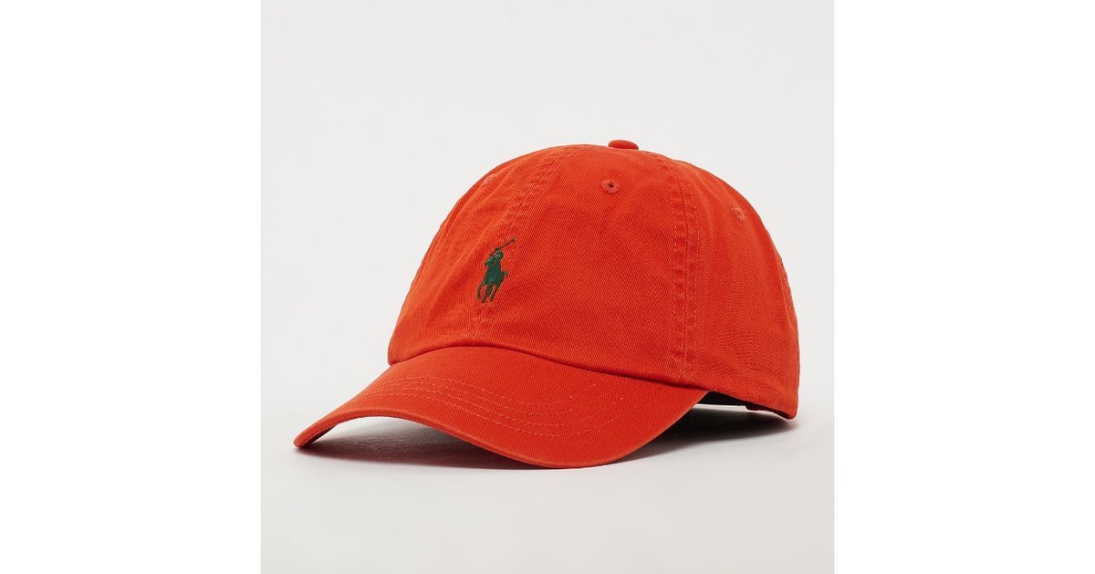 Polo Ralph Lauren Czapka z daszkiem kolor pomarańczowy rozmiar uniwersalny
