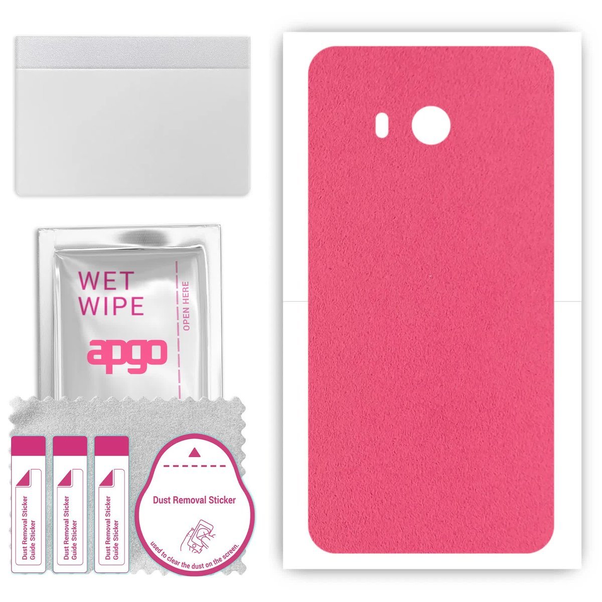 Folia naklejka skórka strukturalna na TYŁ Zamsz do HTC U11 Life - Zamsz Różowy - apgo SKINS