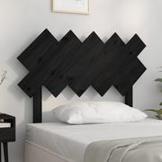 Inne meble do sypialni - Lumarko Wezgłowie łóżka, czarne, 104x3x80,5 cm, lite drewno sosnowe - miniaturka - grafika 1