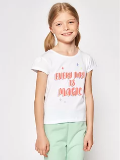Koszulki dla dziewczynek - Billieblush T-Shirt U15879 Biały Regular Fit - grafika 1