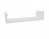 Półki do salonu - Półka wisząca ścienna do salonu na książki 1x80 cm biała mat - miniaturka - grafika 1