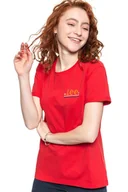 Koszulki i topy damskie - LEE T SHIRT DAMSKI CHEST LOGO TEE WARP RED L43ZFEKG 112109773 - Lee - miniaturka - grafika 1