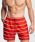 Kąpielówki męskie - BOKSERKI KĄPIELOWE ATLANTIC KMB-191 (kolor czerwony, rozmiar L) - miniaturka - grafika 1
