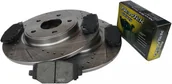Tarcze hamulcowe - Tylne klocki + WIERCONE nacinane tarcze hamulcowe 328mm Dodge Journey 2012- - miniaturka - grafika 1