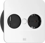 Gniazdka elektryczne - Bachmann BACHMANN TWIST 2 1xCEE7/3 1xUSB A/C 22W 2.0m AEH RAL9010 30GE kątowa - miniaturka - grafika 1