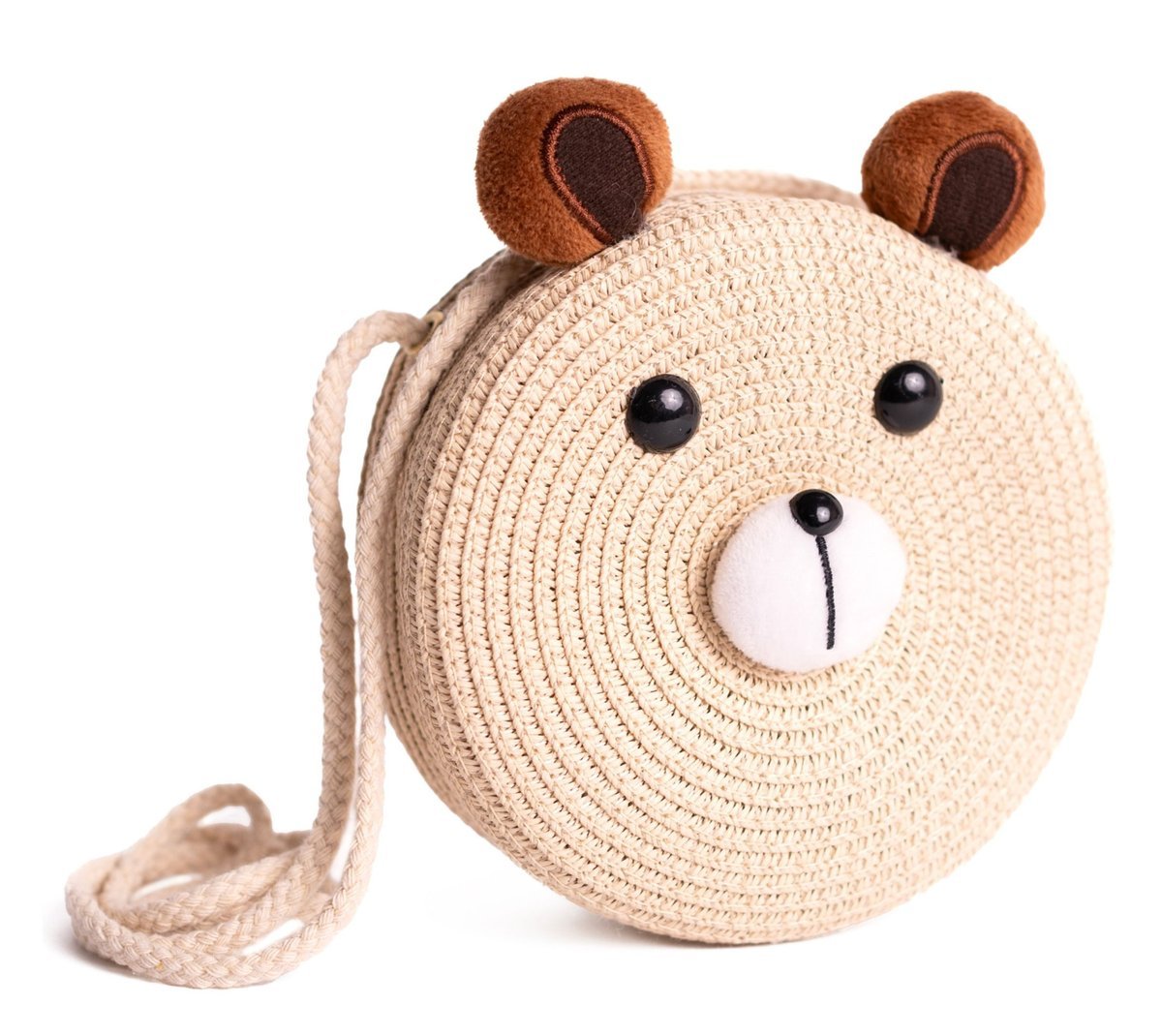 Torebka Dla Dziewczynki Mała Dziecięca Pleciona Słomkowa Z Misiem Na Lato