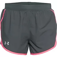 Spodenki damskie - Under Armour Damskie szorty do biegania Fly By 2.0 Skok szary (013)/odblaskowy XL - miniaturka - grafika 1