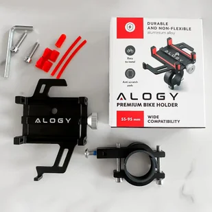 Uchwyt rowerowy na kierownicę Alogy Bike Phone Holder do telefonu 55-95mm na rower motor hulajnogę Czarny - Akcesoria do tabletów i e-booków - miniaturka - grafika 24