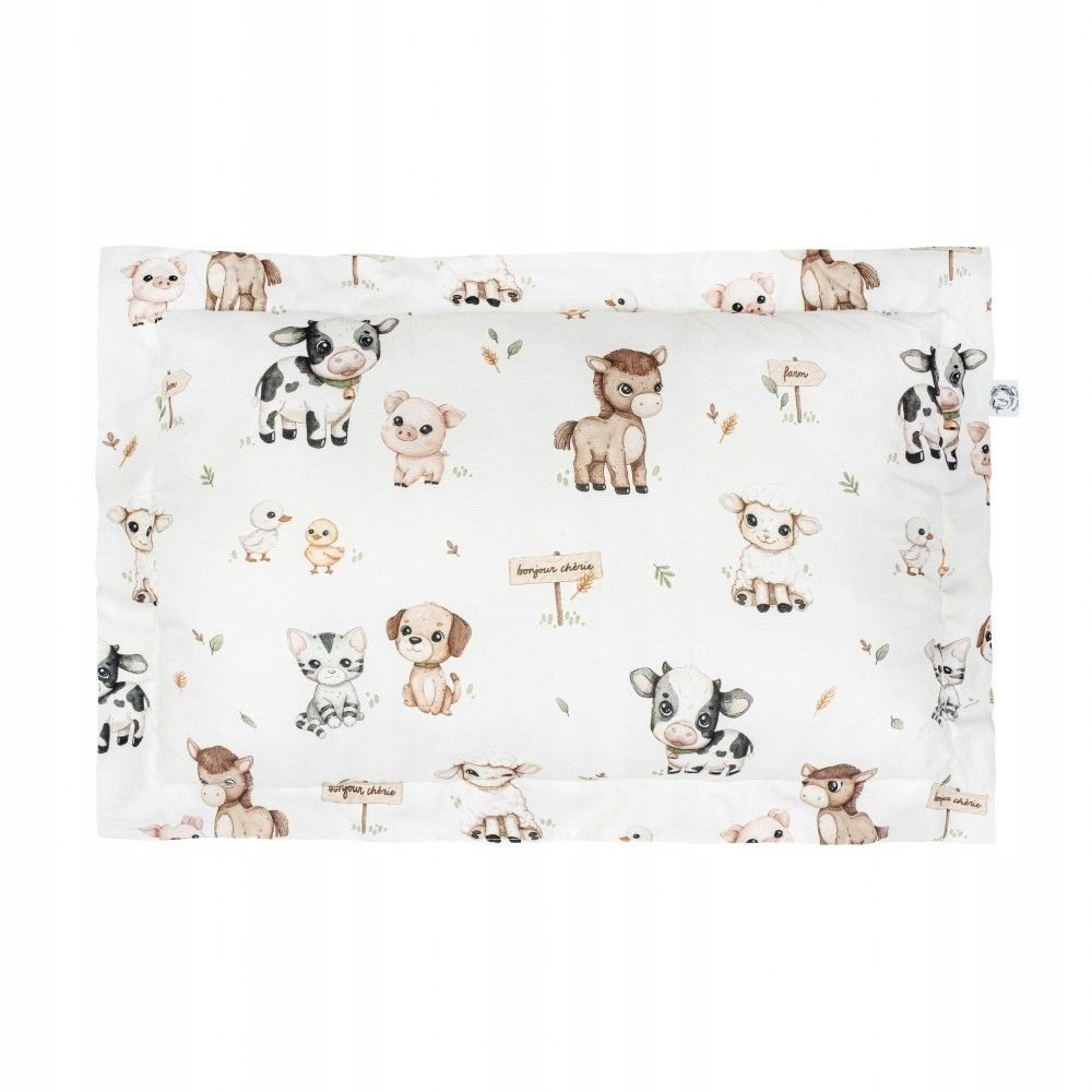 Bonjour Cherie Poduszka bambusowa z falbanką 50/70 Farma