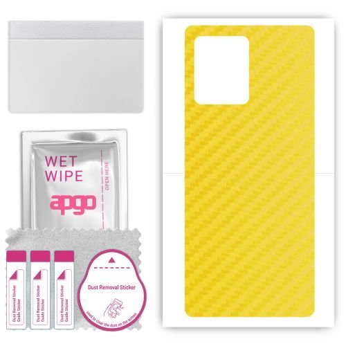 folia naklejka skórka strukturalna na TYŁ do Motorola Thinkphone - Carbon Żółty - apgo SKINS