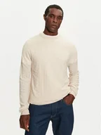 Swetry męskie - Brave Soul Sweter MK-248BURKE Beżowy Regular Fit - miniaturka - grafika 1