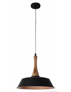 Nave Loftowa LAMPA wisząca 7067922 metalowa OPRAWA zwis czarny drewno 7067922 - Lampy sufitowe - miniaturka - grafika 1