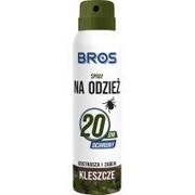 Zwalczanie i odstraszanie szkodników - Bros SPRAY NA ODZIEŻ ODSTRASZA I ZABIJA KLESZCZE 90ML 31762735 - miniaturka - grafika 1