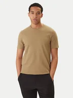Koszulki męskie - BOSS T-Shirt Tiburt 240 50452680 Khaki Regular Fit - miniaturka - grafika 1