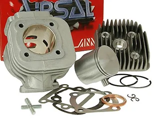 Zestaw cylindrów Airsal Alu-Sport 70cc do AC Aprilia, Amico (1991-1992), (od 1993), GL, Sport, SR 50 (do 1994), MBK, Booster, Slider, Yamaha, Bws, Stunt, Target, Zuma - Części motocyklowe - miniaturka - grafika 1