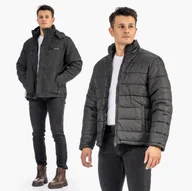 Kurtki męskie - Kurtka Męska 3w1 Zimowa Przejściowa Pikowana Z Odpinanym Kapturem Czarna RMM-8839-1 Czarny 4XL - miniaturka - grafika 1