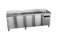 Stoły gastronomiczne - Stół chłodniczy ze zlewem 2242x700x850mm ASBER GREEN LINE GTP-7-225-40 D S - miniaturka - grafika 1